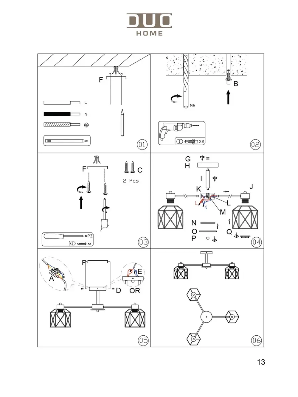 Люстра потолочная E27*60W Black лофт