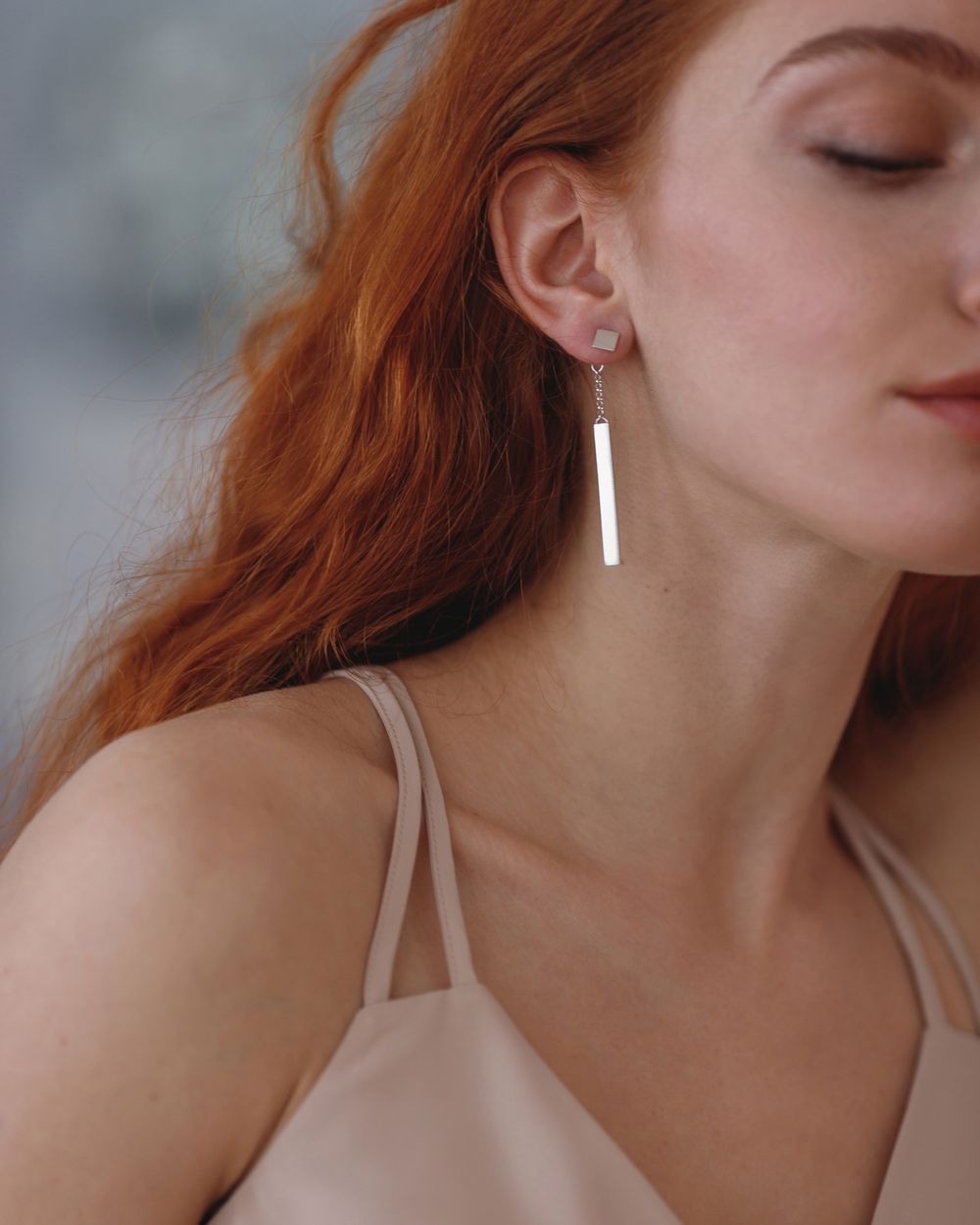 Серьги Square Stripe