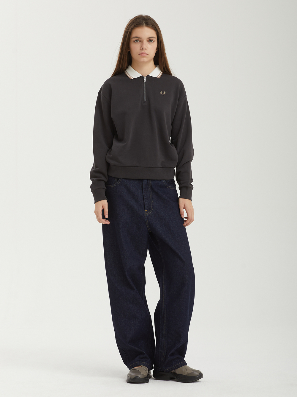 Женская Толстовка Zip Neck Collar