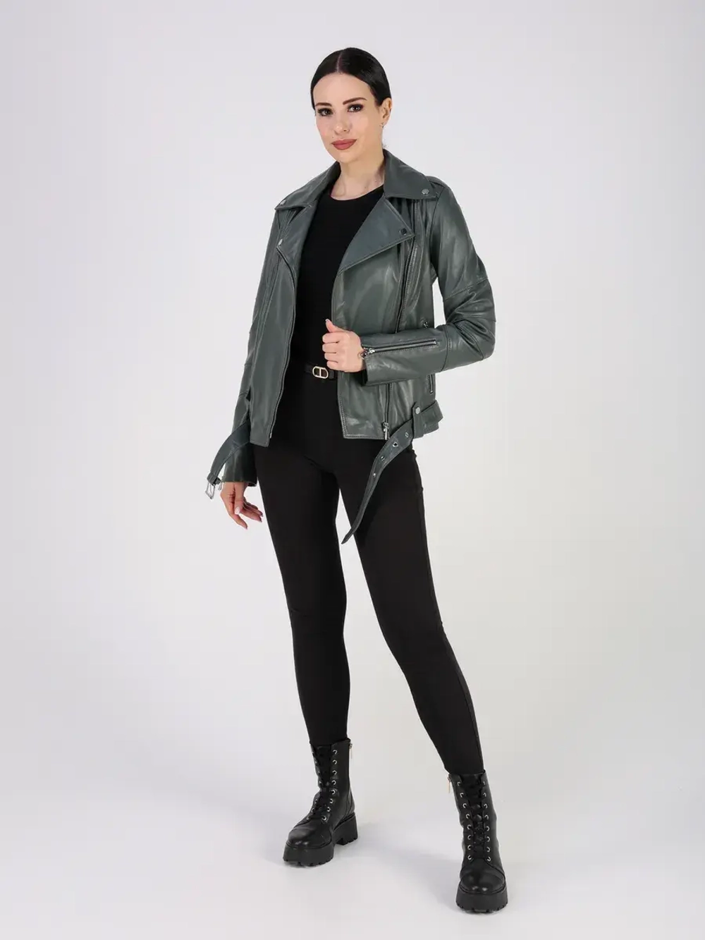 Кожаная куртка демисезонная косуха