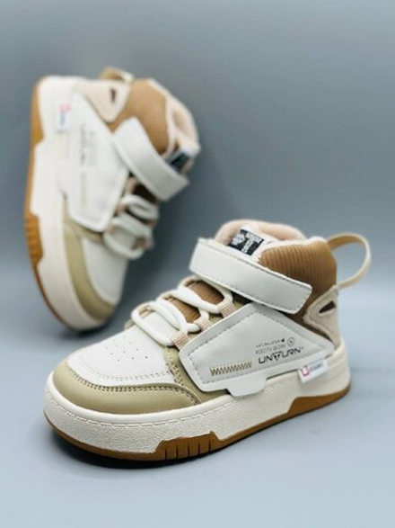 Детские высокие кожаные кроссовки на липучке Buba Urban