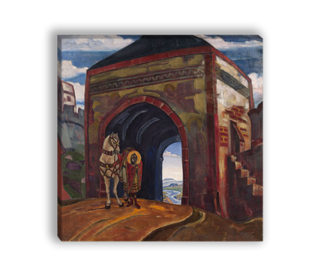 "Святой Меркурий Смоленский", Рерих Николай Константинович, картина (репродукция)