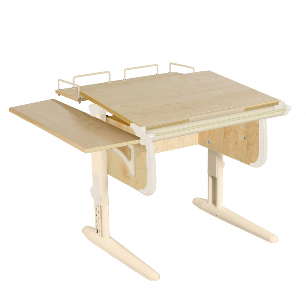 Растущая парта Дэми СУТ 24 с задней полкой СУТ.14.210 и боковой полкой СУТ.24.230 (1020×880 мм)