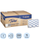 Полотенца бумажные д/дисп Терес 1сл бел 200л/пач 15пач/кор Z-слож.Т-0246