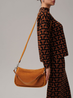 Замшевая сумка Azaro 30639 оранжевый карандаш