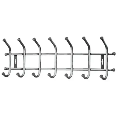 Вешалка настенная 7 крючков, 670, Матовый серый, ВНТ7/МС