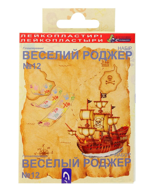С-Пласт Пластырь набор Весёлый Роджер 12 шт.