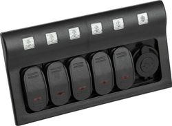 Панель бортового питания 5 переключателей, USB зарядка, индикация, автоматы