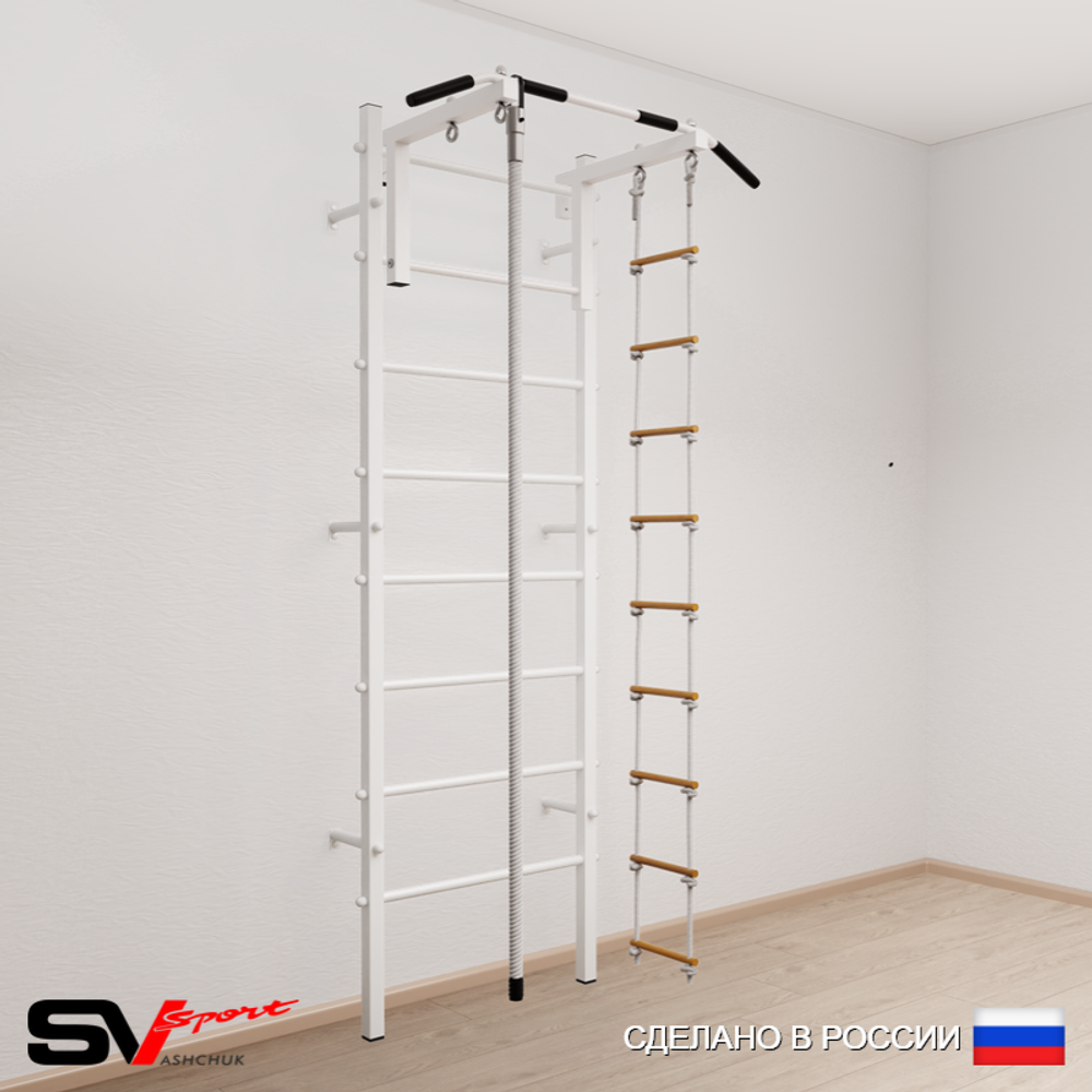 Шведская стенка Sv Sport 514 (Турник стандарт/Канат/Лестница)