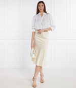 Сатиновая юбка Patrizia Pepe - экрю(8G0384 A644)