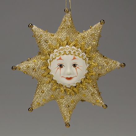 Бисерная ёлочная игрушка Звезда