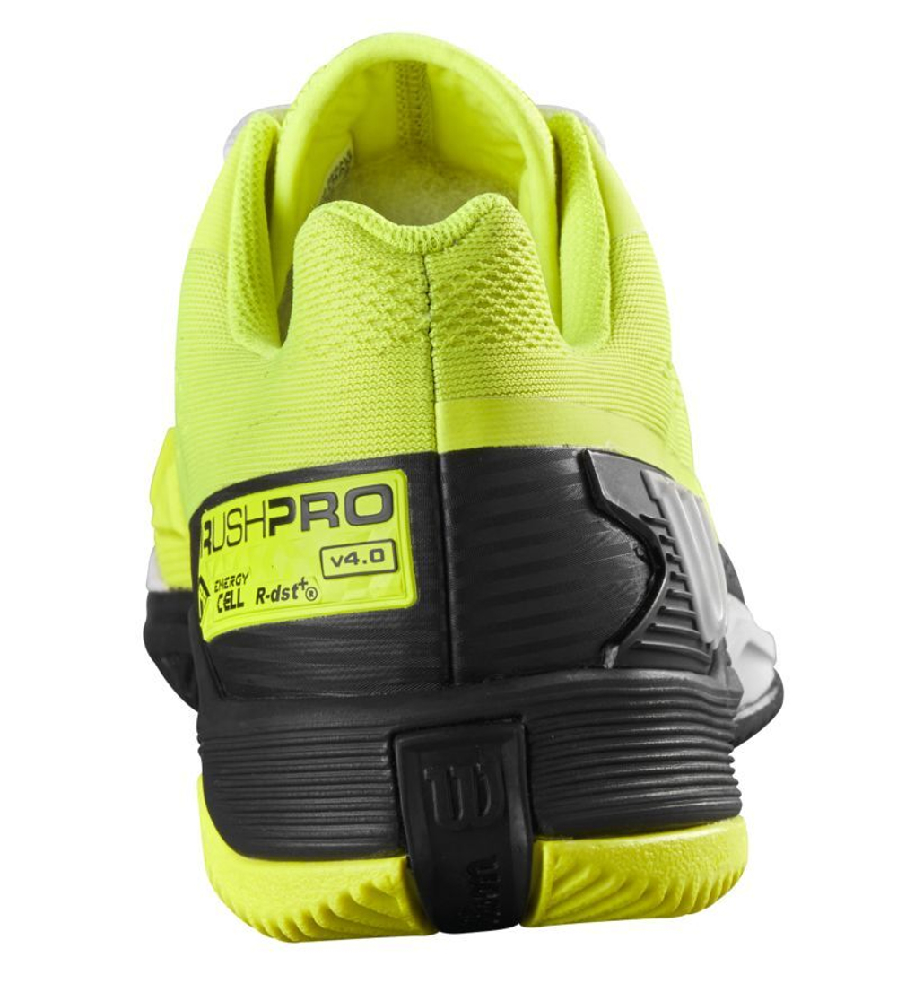 Мужские кроссовки теннисные Wilson Rush Pro 4.0 - safety yellow/black/white