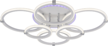 Светодиодная люстра 140W+8W 3000К-6000К RGB 6319/6 WHT белый Profit Light