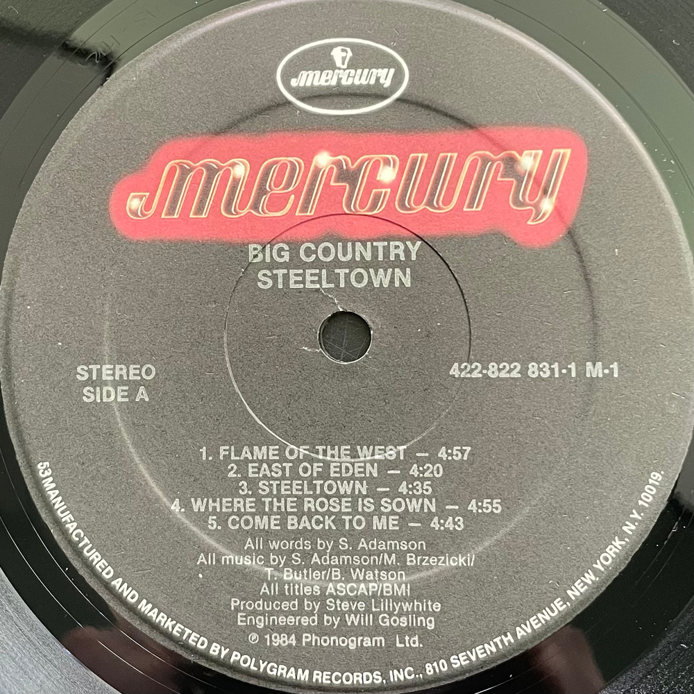 Big Country ‎– Steeltown (США 1984г.)