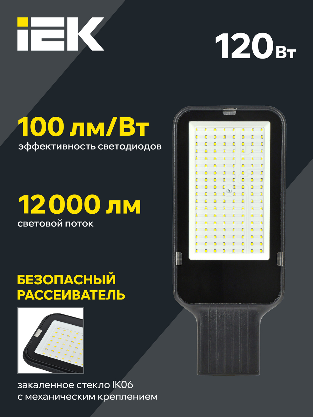 Светильник LED консольный ДКУ 1013-120Д 5000К IP65 IEK