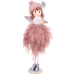 Фигурка новогодняя «Зимний показ мод» 20 см, розовый