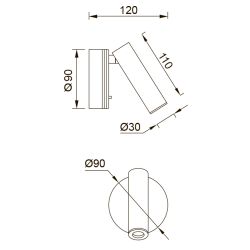 8834 Настенный светильник PREA