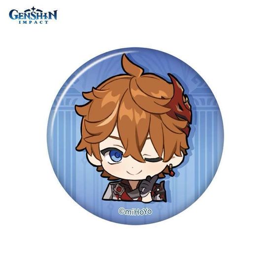 Значок Genshin Impact Q Version Fatui Тарталья Childe Tartaglia 6942421107668