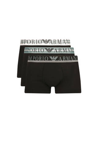 Трусики-боксеры 3шт. Emporio Armani - черный(111357 3F723)
