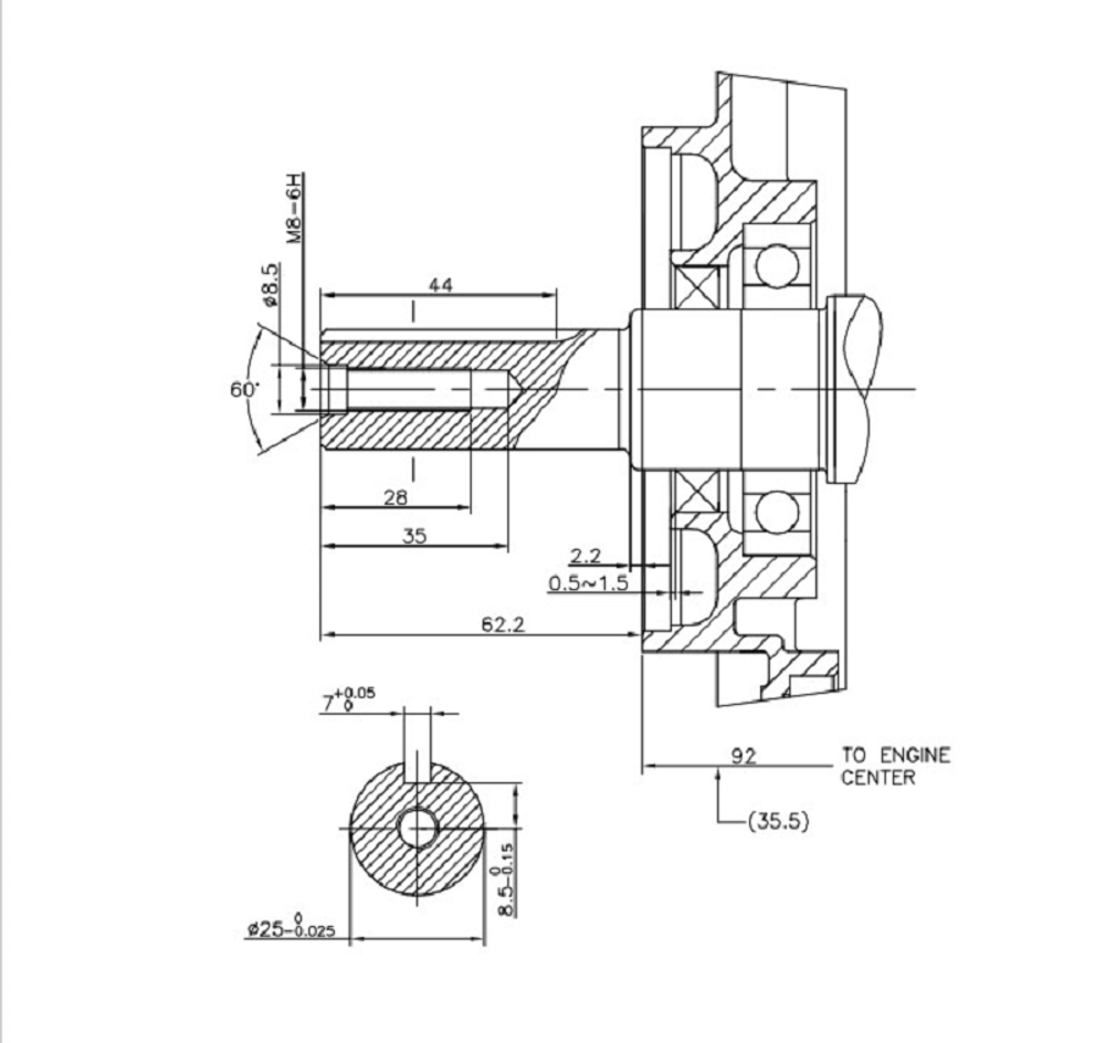 Двигатель Loncin G270FD (A type) D25 5А
