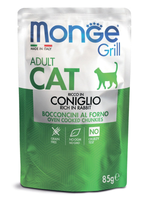 Итальянский кролик, 85г влажный корм для кошек Monge Cat Grill Pouch