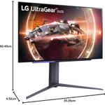 МОНИТОР 27" LG 27GS95QE-B Black с поворотом экрана (OLED, 2560x1440, 240Hz, 0.3 ms)