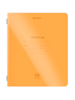 Тетрадь пластиковая обложка (НЕОН) 18 листов, клетка, BRAUBERG "Smart Cover", АССОРТИ