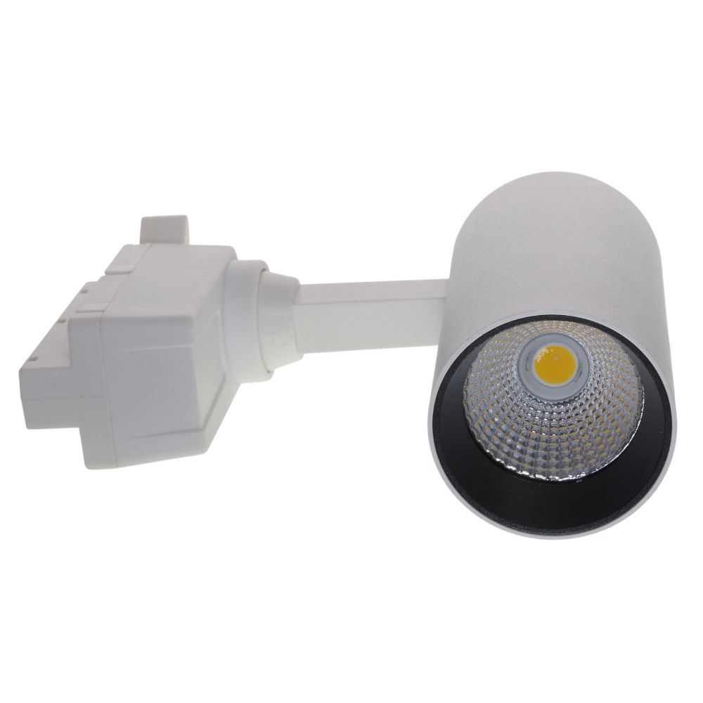 ULB-Q277 10W-4000К WHITE Светильник-прожектор светодиодный трековый. 800 Лм. Белый свет 4000К. Корпус белый. ТМ Volpe