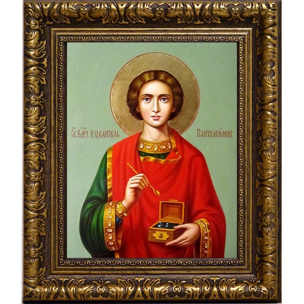 Пантелеймон Святой Целитель. Икона на холсте.