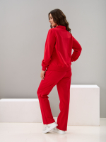 Костюм с брюками КБ-384/красный-п