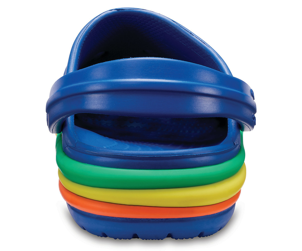 Детские Сабо Crocs Crocband Rainbow Band Blue Jean