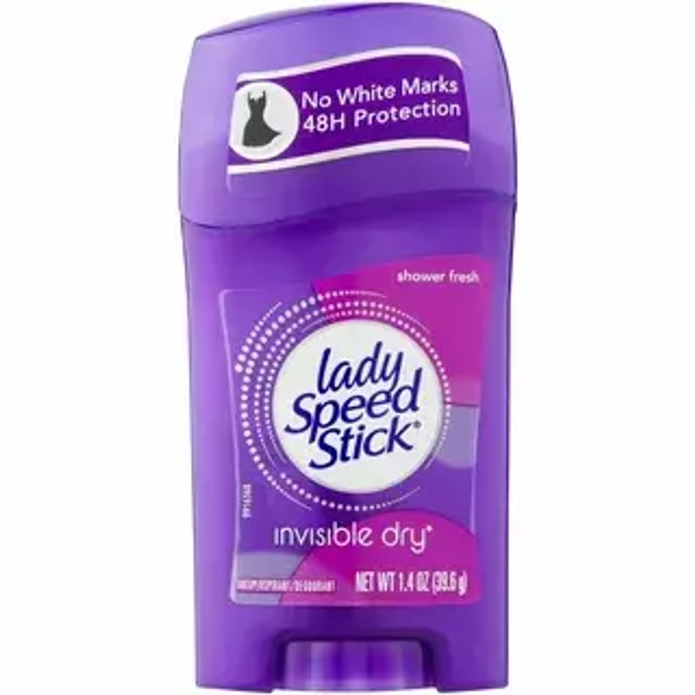LADY SPEED STICK Део-стик 50 мл SHOWER FRESH INVISIBLE DRY/СВЕЖИЙ ДУШ НЕВИДИМАЯ СУХОСТЬ B&W*12 eng