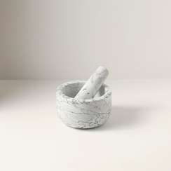 Ступка marm, 12,7х7,6 см, белый мрамор