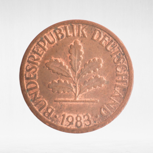 Germany, 1 Pfennig, 1983, (Karlsruhe Mint - "G"), VF