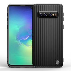 Чехол для Samsung Galaxy S10 Plus цвет Black (черный), серия Bevel от Caseport