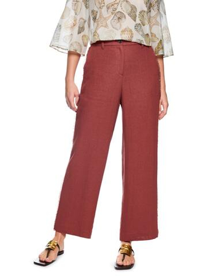 Marc Cain Брюки прямого кроя из льна и вискозы
