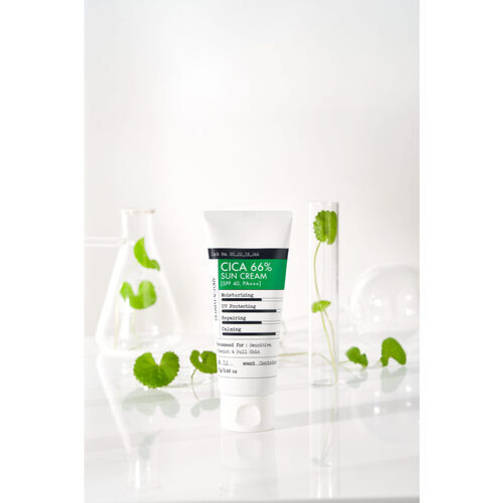 Derma Factory Крем для лица с экстрактом центеллы азиатской - Cica 66% sun cream SPF40 PA+++, 70мл