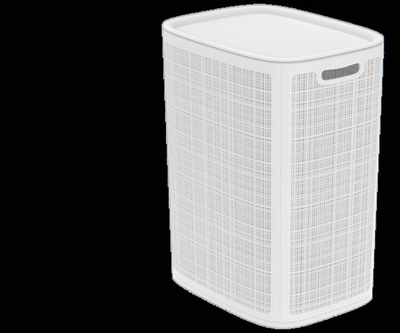 Корзина для белья Лён 100л 43*32,1*80см слоновая кость