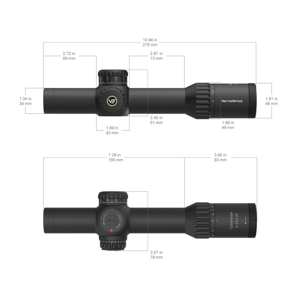 Оптический прицел Vector Optics FFP Continental x10 1-10x28 ED FFP VET-RAR