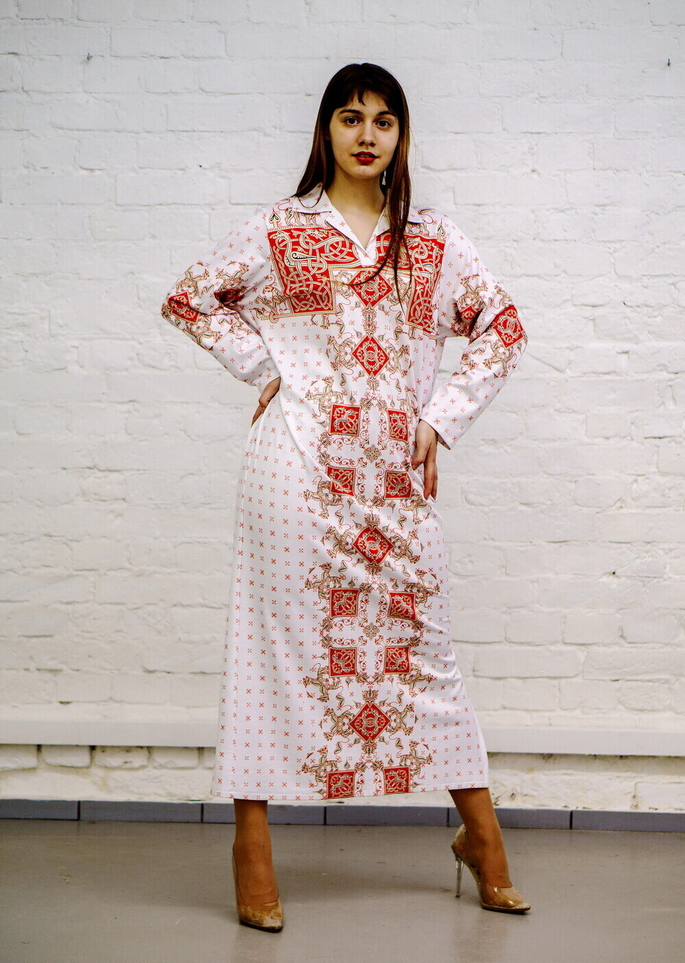 Платье "Тератология", по мотивам заставки в псалтире царя Иоанна Васильевича Грозного, 14 век