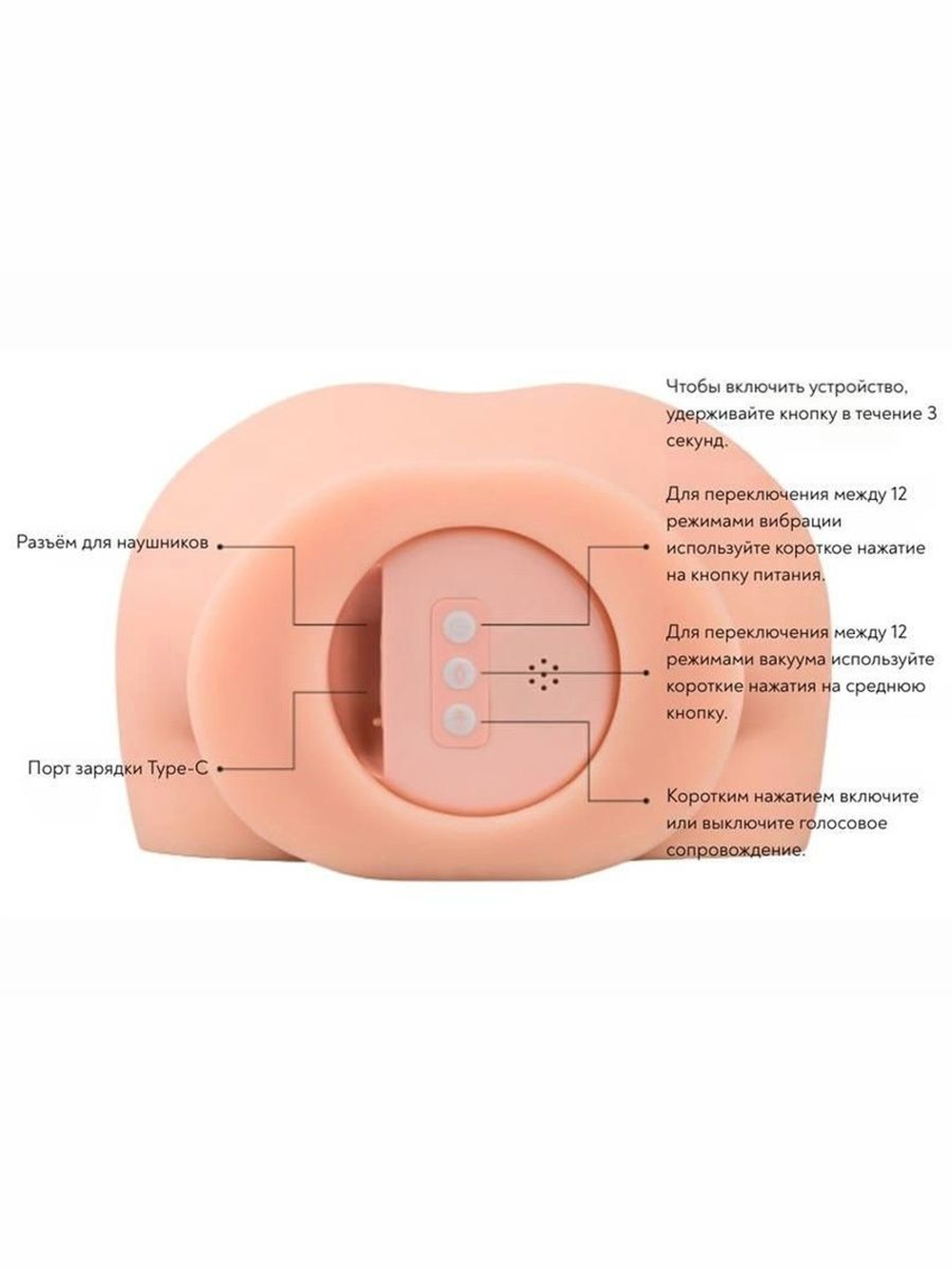 Мастурбатор с вибрацией и всасыванием Cutie Lush