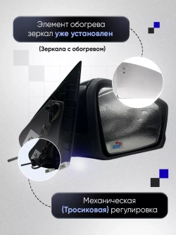 Зеркала Гранта Калина 1, 2 Датсун Механика Обогрев
