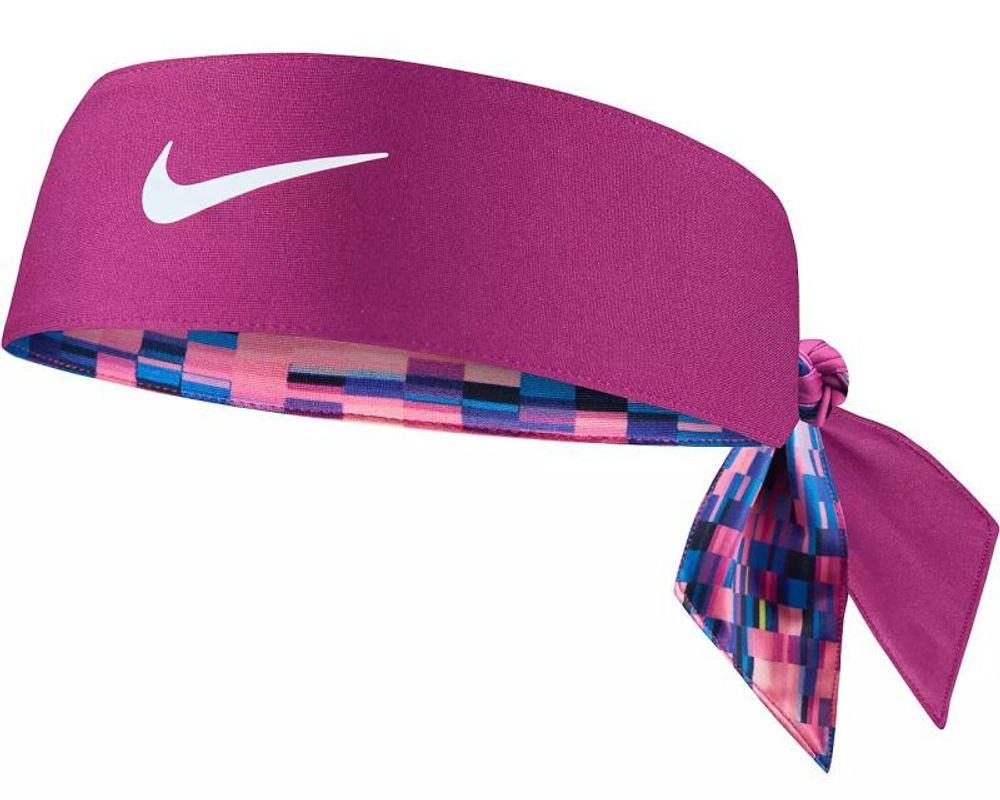 Теннисная бандана Nike Dri-Fit Head Tie 4.0 - active fuchsia/white/white