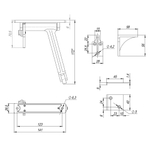 Координатор закрывания двустворчатых дверей DC-1002 INOX 304 (от 40 до 200 кг)