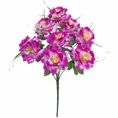 Искусственные цветы «Цветочная мелодия» 50см 9 цветков бело-сиреневык