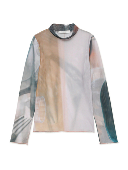Футболка Дл. Рукав Mesh Hi-neck Long Sleeve (Table)