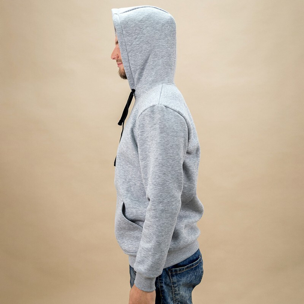 Толстовка ХУДИ ФУТЕР МЕЛАНЖ с капюшоном Х/Б 330 гр., 44 (XS) мод.304