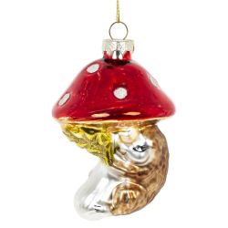 GAEM Украшение новогоднее "Гриб и ёж", L6,5 W6 H11 см