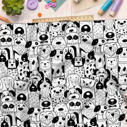 Ткань дюспо силуэты собак