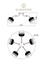 Люстра потолочная MIRIAM  E27*5*60W